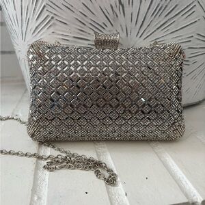 Elegant Silver Clutch Bag